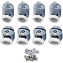 Shower Door Rollers 8 Pieces Shower Door Rollers Sliding Shower Door Roller Shower Enclosure Rollers for Bathroom Shower Door 25mm