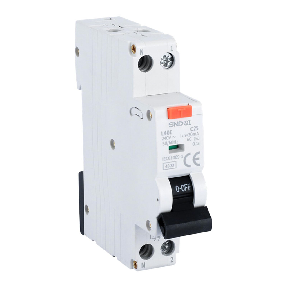 Rcbo Circuit Breaker 1P+N 6Ka 30Ma Dual Protection With Visual Window For Residential Or Commercial 9347817751413