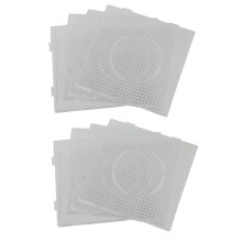 8Pcs Clear 145x145mm Large Square Pegboards for Fuse Bead Art Projects and Crafting Activities
