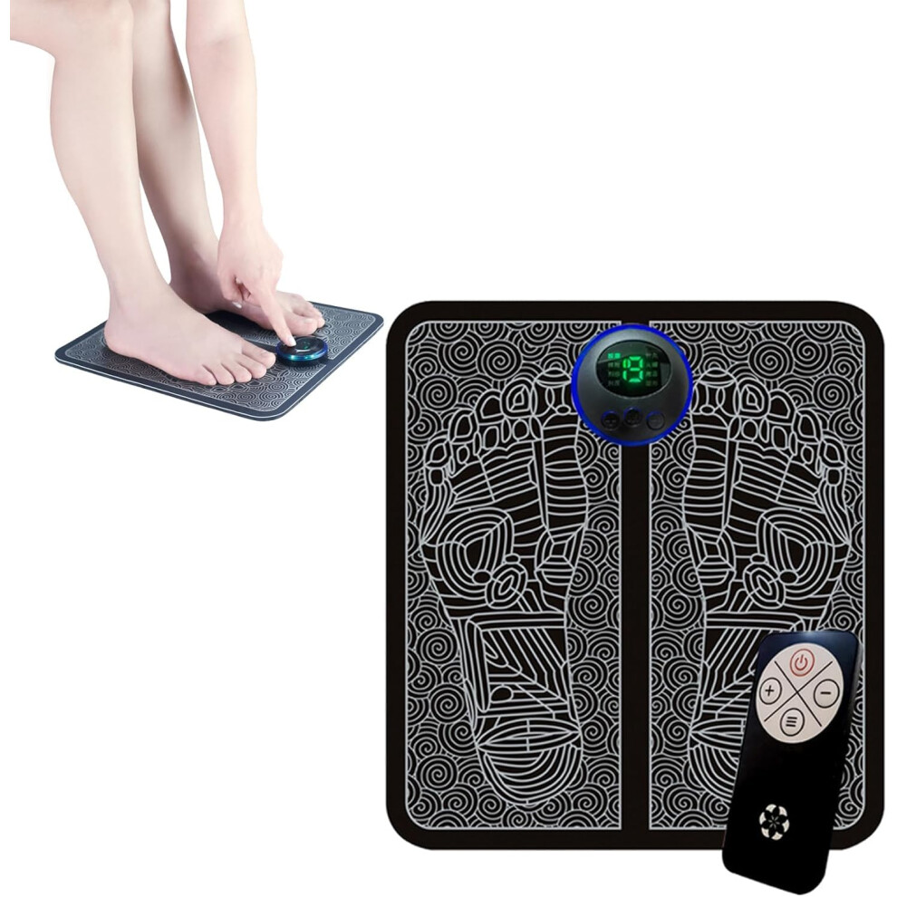 Electric Foot Massager with 8 Modes 19 Intensities Remote Control Rechargeable Foldable Design