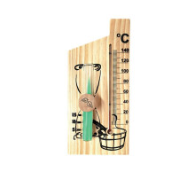 Wooden Sauna Thermometer with Digital Display, Accurate Fahrenheit Temperature Gauge for Home Spa