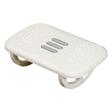 Footrest For Under Desk, Rocking Foot Stool Leg Rest, Movable Leg Comfort For Home Office School, White