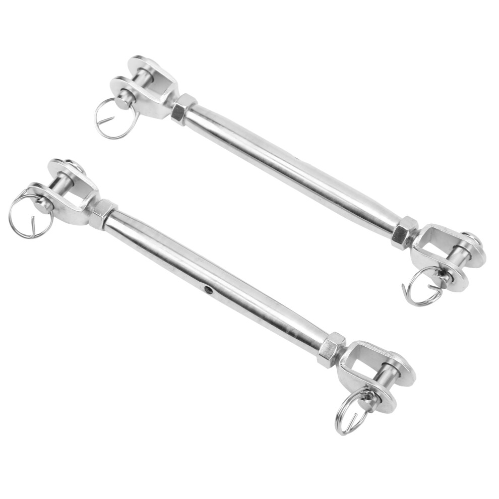 2Pcs Stainless Steel M8 Jaw & Jaw Turnbuckle Rigging Screw For Wire Rope 3171377139826