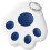 Pet Tracker Waterproof Cat Claw Shape No Monthly Fee App Locator Dark Blue 5
