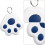 Pet Tracker Waterproof Cat Claw Shape No Monthly Fee App Locator Dark Blue 4
