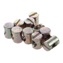 10pcs M6 Barrel Dowel Slotted Furniture Nut for Beds Crib Chairs^ccgv