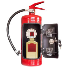Dulap mini-bar creativ în formă de stingător, bar de băuturi alcoolice ascuns cu mecanism de blocare și cheie, suport portabil pentru sticle