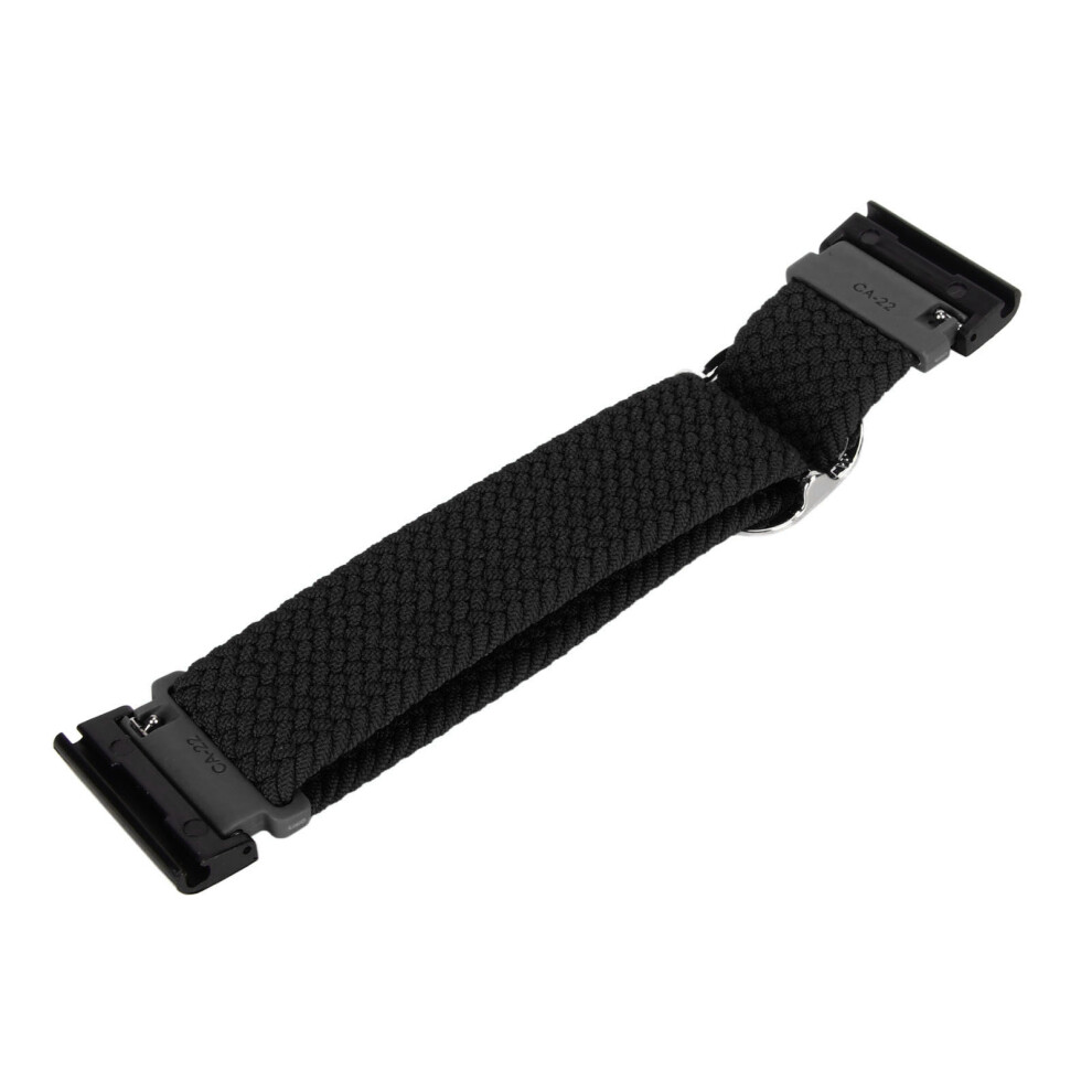 Nylon Braided Watch Band 22Mm For Fenix 7X & Vertix 2 Black 4961377141269