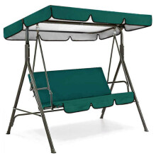 Swing Chair Canopy Replacement Waterproof UV Protection Garden Hammock Cover Dark Green 77x49x6in