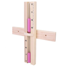 15 Minutes Sauna Room Sand Clock Glass Timer Wall Mounted Wooden Hourglass Pink Sands