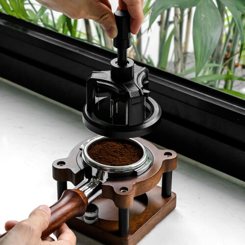 Precision Coffee Distributor Tool with Ergonomic Handle for Even Espresso Grounds Distribution 1