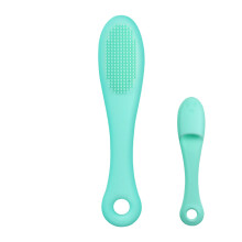 Silicone Cat Brush Finger Cat Brush For Hygiene Chin Soft Silicone Pet Cleaning For Kitten Puppy Dogs Small Verde