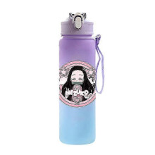 (clear) Anime Demon Slayer 750ML Water Bottle Anime Cartoon Large Capacity Drinking Cup Portable Outdoor Sports Water Cup Children Gift!ZZ45