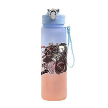 (lemon yellow) Anime Demon Slayer 750ML Water Bottle Anime Cartoon Large Capacity Drinking Cup Portable Outdoor Sports Water Cup Children Gift!ZZ45