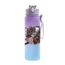 (chocolate) Anime Demon Slayer 750ML Water Bottle Anime Cartoon Large Capacity Drinking Cup Portable Outdoor Sports Water Cup Children Gift!ZZ45