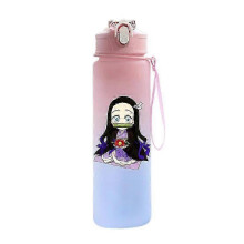 (yellow) Anime Demon Slayer 750ML Water Bottle Anime Cartoon Large Capacity Drinking Cup Portable Outdoor Sports Water Cup Children Gift!ZZ45