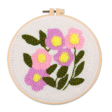 Bloem ponsnaald borduurset met instructie beginners ponsnaald-204
