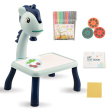 Brinquedo de Estimulação Criativa com Função de Projeção, Projetor de Desenho para Crianças com Modo de Traçado e Conjunto de Canetas