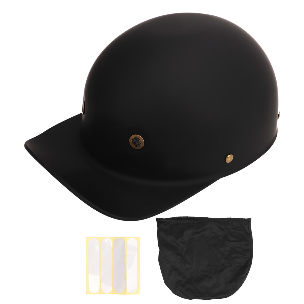Open-Face Motorcycle Helmet With Retro Appeal, Dot Approved Adjustable Chin Strap Half Helmet Featuring Eps Liner And Moisture Wicking Fabric, Quick 9358999870335