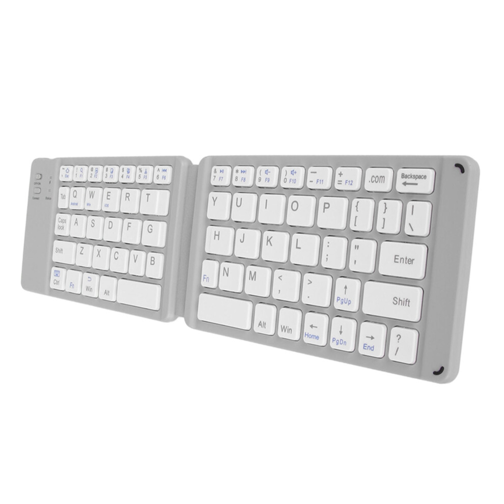 Foldable Bluetooth Keyboard 120Mah 140H Battery Portable Slim Grey/White 5031377144986