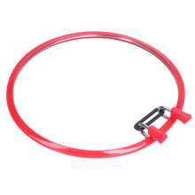 Red Plastic Cross Stitch Hoop 20cm Embroidery Frame with Spring Style Design