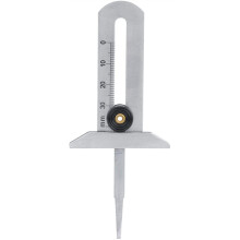 Stainless Steel Tire Tread Depth Gauge 030mm with Clear Scale Telescopic Measuring Rod