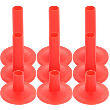 9Pcs Red Flanged Plastic Cymbal Sleeves Lightweight Drum Kit Parts