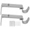 2 Pcs Extending Curtain Rod Bracket Wonderful Holder 10