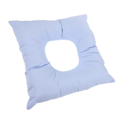 Soft Cotton Face Pillow Massage Headrest Sky-Blue for Relaxation