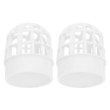 2Pcs PVC Rain Gutter Guard White Round Mesh Filter Easy Install
