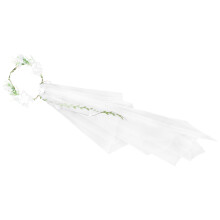 Bride Flower Decor Veil Handmade Rattan Garland White