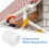 2Pcs PVC Rain Gutter Guard White Round Mesh Filter Easy Install 8