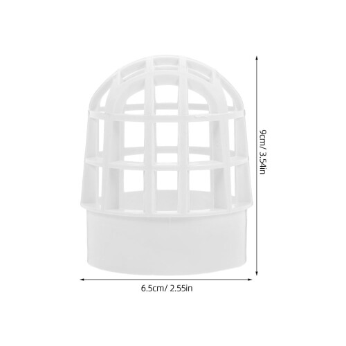 2Pcs PVC Rain Gutter Guard White Round Mesh Filter Easy Install 2
