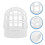 2Pcs PVC Rain Gutter Guard White Round Mesh Filter Easy Install 11