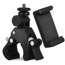 1Set Black ABS Mic Stand Phone Holder Rotating Clamp for Music Use