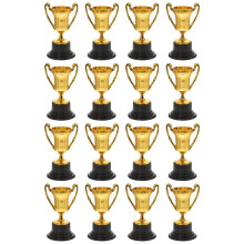 Childrens Golden Plastic Award Trophy For Party Favors 16pcs