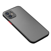 Carcasă cu reducere a zgomotului pentru iPhone 12, material subțire, mat și translucid, cu spate mat rafinat și protecție anti-amprentă,