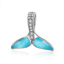 SEA Charm Charm 925 Silver Fish Charm Dolphin Dolphin Charm Whale Cham Ocean Charm Charm Charm Pandora Attraction Bracelet Tail Whale tail