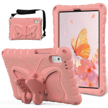 (Style G, Multicolor) For Lenovo Tab M9 Case Butterfly Kickstand EVA Tablet Cover with Shoulder Strap
