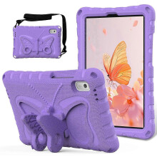 (Style I, Multicolor) For Lenovo Tab M9 Case Butterfly Kickstand EVA Tablet Cover with Shoulder Strap