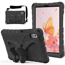 (Style C, Multicolor) For Lenovo Tab M9 Case Butterfly Kickstand EVA Tablet Cover with Shoulder Strap