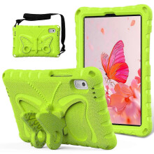 (Style B, Multicolor) For Lenovo Tab M9 Case Butterfly Kickstand EVA Tablet Cover with Shoulder Strap