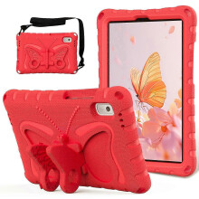 (Style D, Multicolor) For Lenovo Tab M9 Case Butterfly Kickstand EVA Tablet Cover with Shoulder Strap