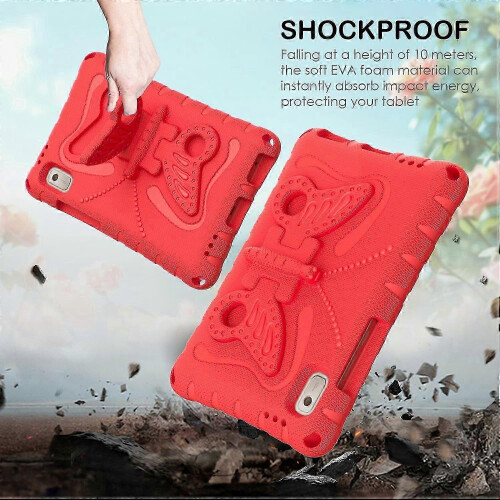 (Style D, Multicolor) For Lenovo Tab M9 Case Butterfly Kickstand EVA Tablet Cover with Shoulder Strap 2