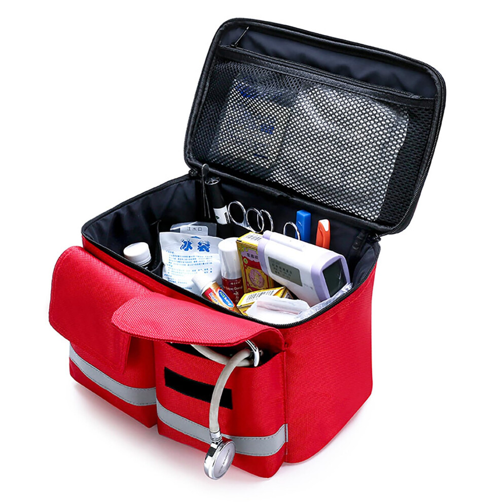 Waterproof First Aid Kit with Ripstop Fabric and Reflective Strips for Outdoor Emergency Rescue
