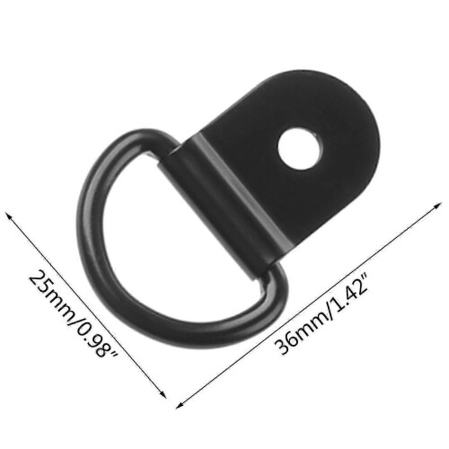 (E)20pcs Metal D Shape Pull Hook Tie Down Anchors Ring For Car Truck Trailers Rv 1