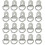 (A)20pcs Metal D Shape Pull Hook Tie Down Anchors Ring For Car Truck Trailers Rv 1