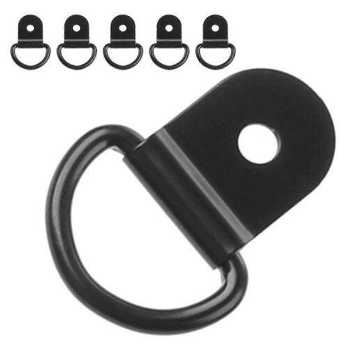 (D)20pcs Metal D Shape Pull Hook Tie Down Anchors Ring For Car Truck Trailers Rv 2