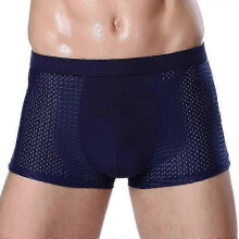 (XL,blue)4 PCS Bamboo Boxer Briefs, Box Hero Bamboo Boxers Shorts Men-For All-Day Comfort