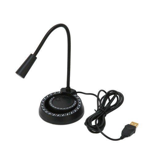 Omni Condenser Microphone with Back Electret Condenser Element, USB Microphone for Computer Applications, USB-C Connector with Flexible Gooseneck, 1